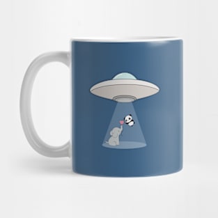 Funny Panda Bear Alien Abduction T-Shirt Mug